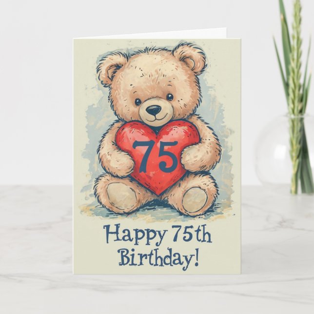 Happy 75th Birthday Card (Front)