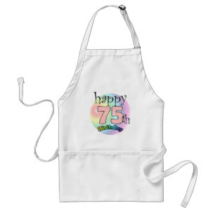 Happy 75th Birthday (pink) Standard Apron