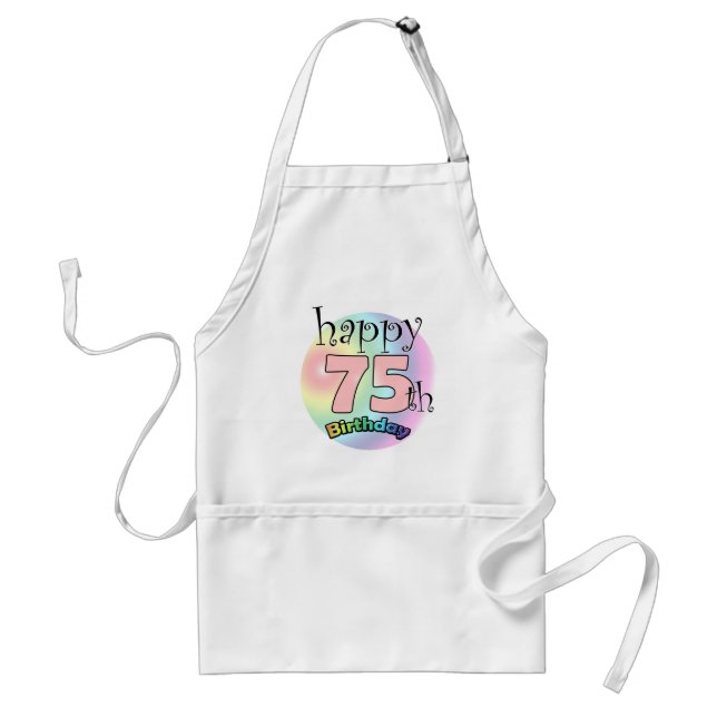Happy 75th Birthday (rainbow) Standard Apron (Front)