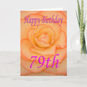Happy 79th Birthday Flower Card