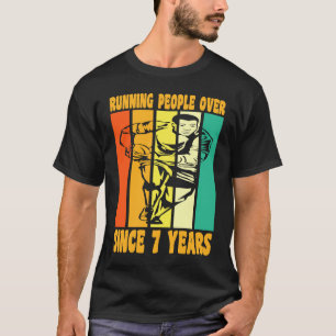 Happy 7 Birthday 7 Year Old Vintage Rugby 7th Birt T-Shirt