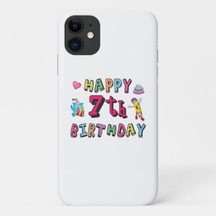 Happy 7th Birthday. 7 year old. iPhone 11 Case