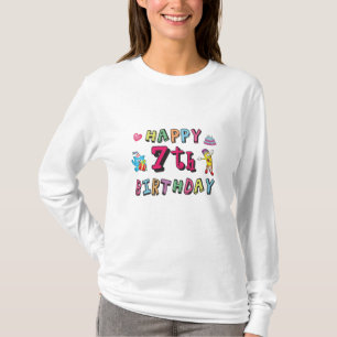 Happy 7th Birthday 7 year old wishes T-Shirt