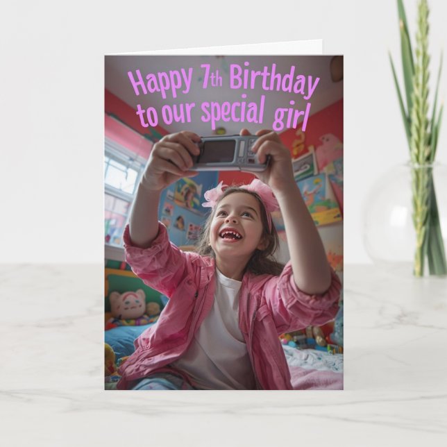 Happy 7th Birthday Card (Front)