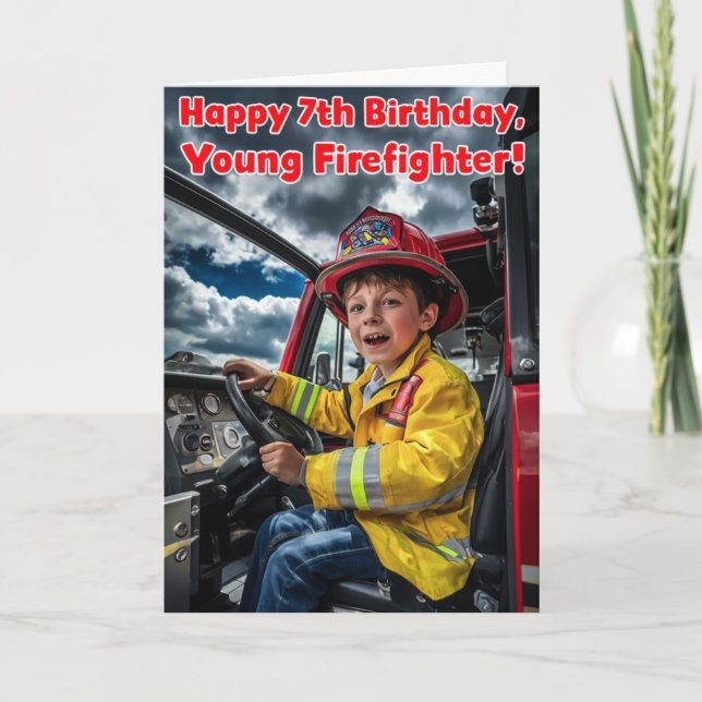Happy 7th Birthday Card (Front)