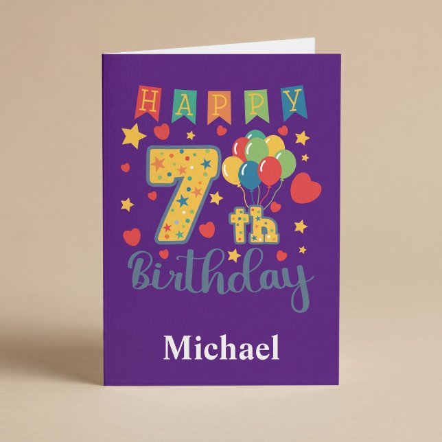 Happy 7th Birthday Card (Creator Uploaded)
