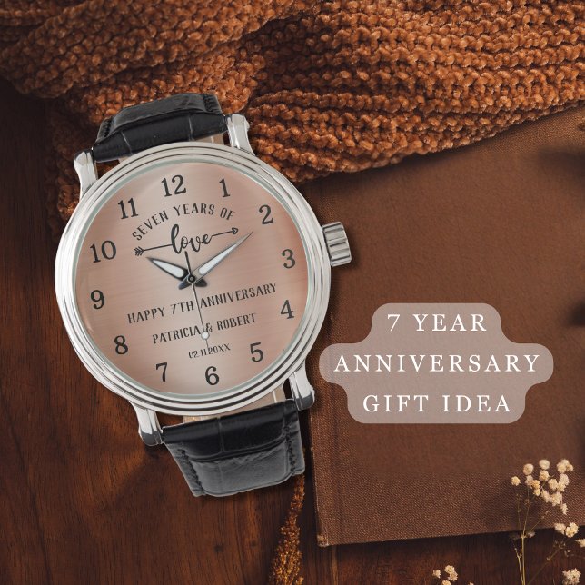 Happy 7th Wedding Anniversary Copper Anniversary Watch (Creator Uploaded)