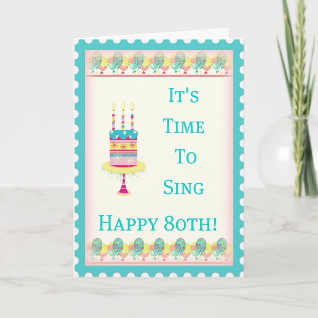 Happy 80th Birthday Card (Front)