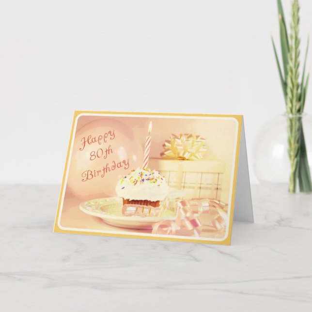 Happy 80th Birthday Card (Front)