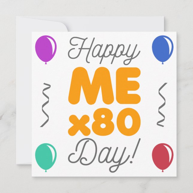 Happy 80th Birthday Card (Front)