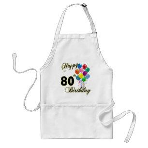 Happy 80th Birthday Gifts and Birthday Apparel Standard Apron