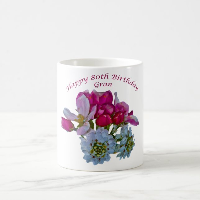 Happy 80th Birthday -Gran Magic Mug (Center)