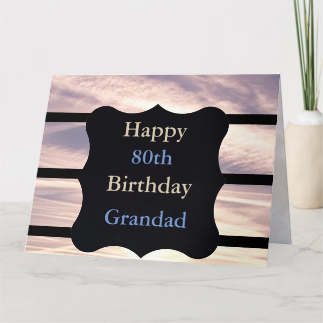 Happy 80th Birthday Grandad Card (Front)