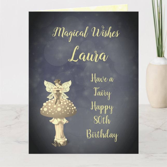 Happy 80th Birthday Greeting Card (Front)