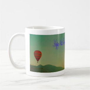 Happy 80th Birthday Hot Air Balloon Coffee Mug