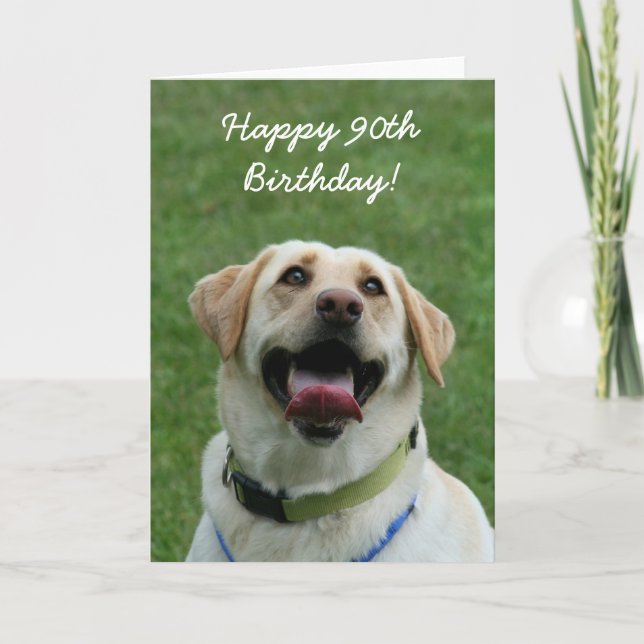 Happy 80th Birthday Labrador Retriever card (Front)