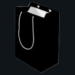 Happy 80th Birthday on black Medium Gift Bag<br><div class="desc">Happy 80th Birthday message in tile pattern on black.
Background colour and message can be edited.</div>