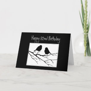 Happy  82nd, Eighty-Second, Birthday Two Birds Card