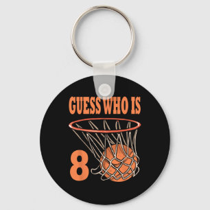 Happy 8th Birthday 8 Year Old Basketball 8th Birth Keychain