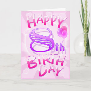 Happy 8th Birthday Card