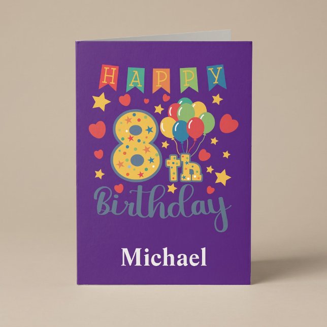 Happy 8th Birthday Card (Creator Uploaded)
