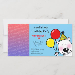 Happy 8th birthday party invitations