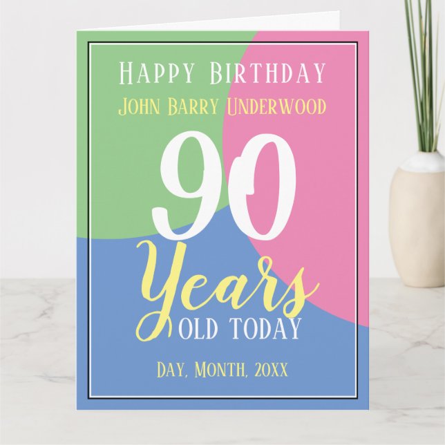 Happy 90th Birthday Card (Front)