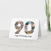 Happy 90th Birthday Number 90 Custom Photo Collage