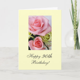 Happy 90th Birthday roses Card