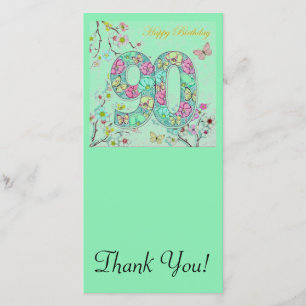 Happy 90th Birthday Thank You Card