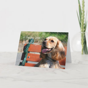 Happy 91st Birthday Cocker Spaniel Greeting Card