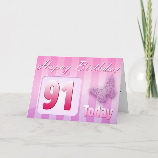 Happy 91st Birthday Grand Mother Great-Aunt Mom Card (Front)