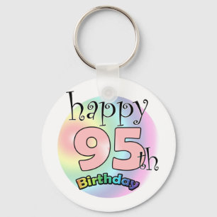 Happy 95th Birthday (roze) Keychain