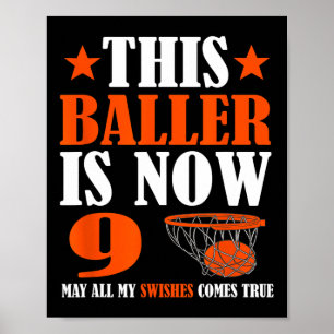 Happy 9th Birthday Bysketbyll 9th Birthday  Poster