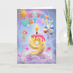 Happy 9th Birthday Card