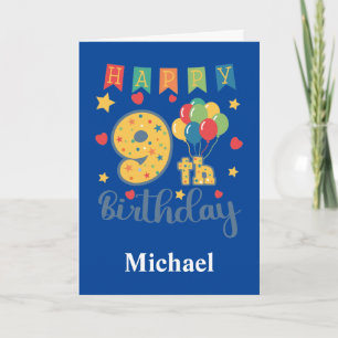Happy 9th Birthday Card