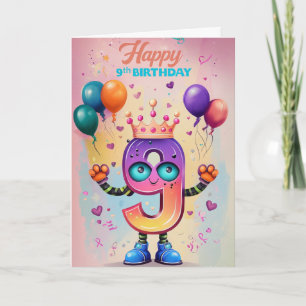 Happy 9th Birthday Card