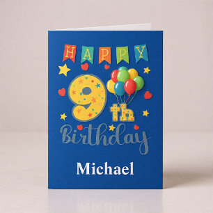 Happy 9th Birthday Card