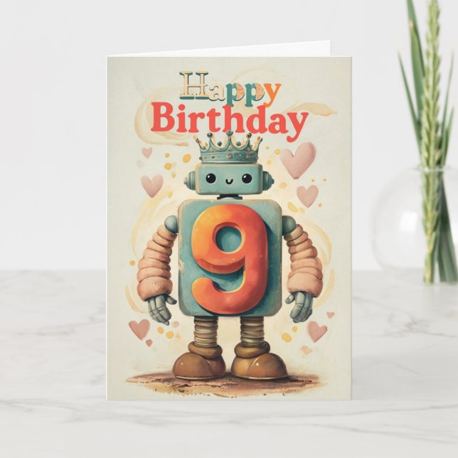 Happy 9th Birthday Card (Front)
