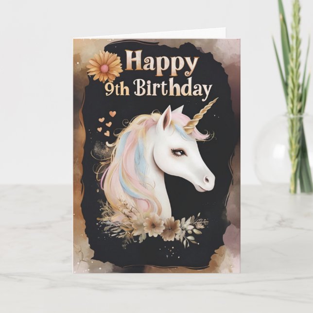 Happy 9th Birthday Card (Front)