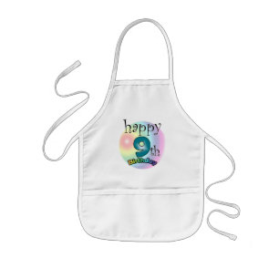 Happy 9th Birthday Kids Apron