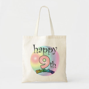 Happy 9th Birthday (roze) Tote Bag