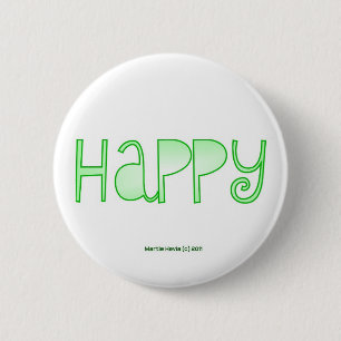 Happy - A Positive Word 2 Inch Round Button