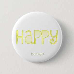 Happy - A Positive Word 2 Inch Round Button