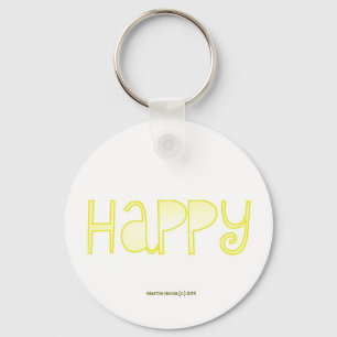 Happy - A Positive Word Keychain