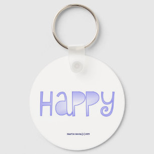 Happy - A Positive Word Keychain