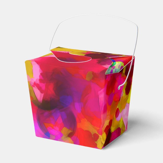Happy Abstract Take Out Favour Box (Front Side)