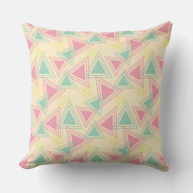 Happy Abstract Throw Pillow (Front)