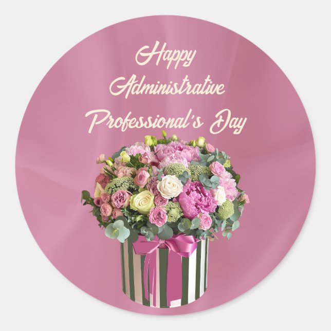  Happy  Administrative Professional's Day 2025 Classic Round Sticker (Front)