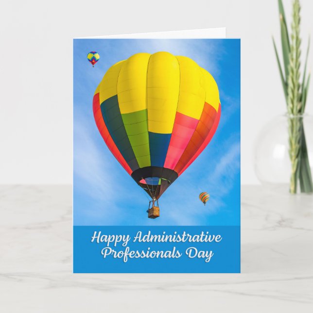 Happy Administrative Professionals Day Balloon Holiday Card (Front)